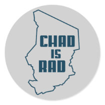Chad is Rad outline blue stickers by corndogger Chad is Rad outline blue stickers