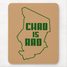 Chad is Rad Outline Green Mouse Mats