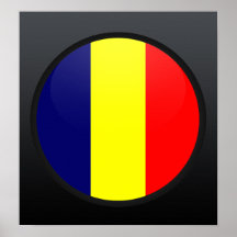 Chad quality Flag Circle Poster