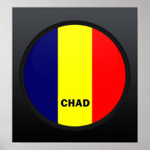 Chad Roundel quality Flag Poster