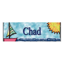 Chad Sailboat Bookmark Business Card
