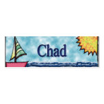 Chad Sailboat Bookmark Business Card