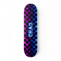 Chad skateboard blue fire and flames design by skatersollie Chad skateboard blue fire and flames design