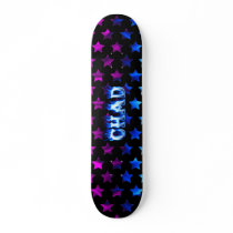 Chad skateboard blue fire and flames design by skatersollie Chad skateboard blue fire and flames design
