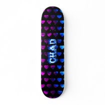 Chad skateboard blue fire and flames design by skatersollie Chad skateboard blue fire and flames design