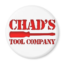 Chad's Tool Company magnets by CustomNameProducts Chad's Tool Company magnets
