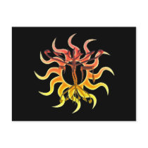 Chai Menorah Sun Postcard