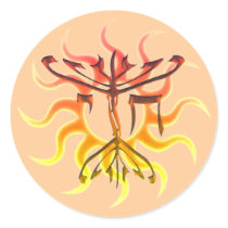 Chai Menorah Sun Stickers