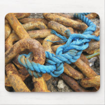 chain and blue rope mousepads