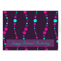 chain happy belated birthday greeting card
