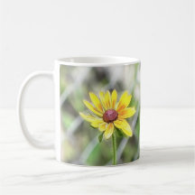 Chain Link Fence and Black Eyed Susan Coffee Mug