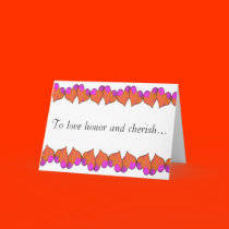 chain of hearts customizable  greeting cards