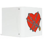 chained and locked heart 3 ring binder