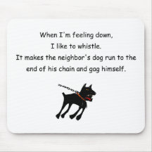 chained dog mouse pad