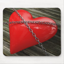 chained heart mousemats