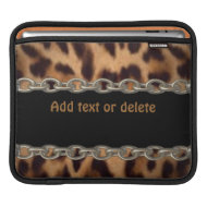 Chained Leopard illusion add text to ipad sleeve rickshawsleeve