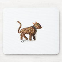 Chained leopard on many products mouse pad