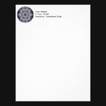 Chained Vortex Kaleidoscope Mandala Custom Letterhead