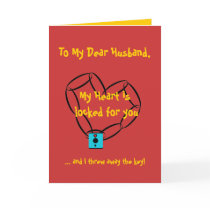 chainheart, To My Dear Husband,, My Heart is lo... cards