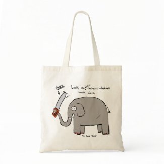 Chainsaw Elephant Tote Bag