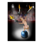 Chainsaw Juggling Chihuahua Card