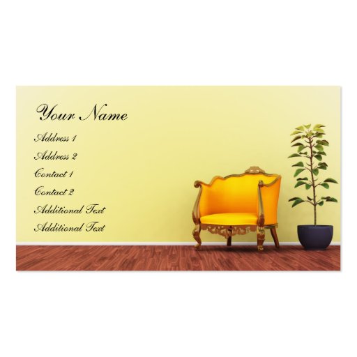 Chair Business Card Templates (front side)