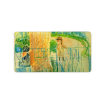 Chair in the garden by Berthe Morisot Custom Address Labels