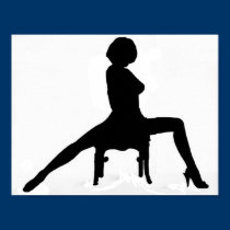 Chair Sillhouette posters