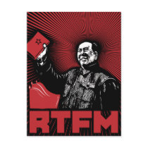 chairman mao rtfm little red book postcards by strk3 chairman mao rtfm little red book postcards