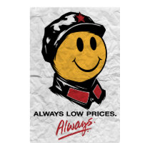 Chairman Mao Smiley Face - China:Always Low Prices posters