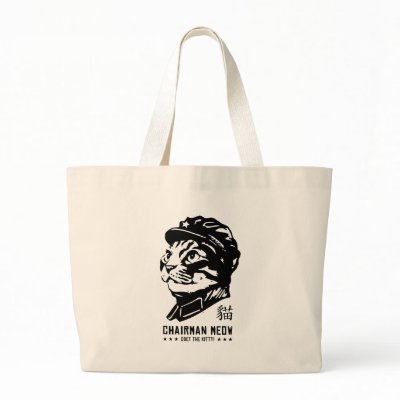 Chairman Meow - Cat Propaganda Bag by obeythepurebreed