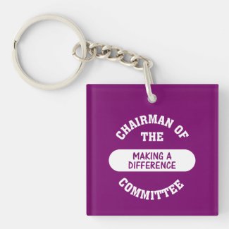 Chairman of the Making a Difference Committee Square Acrylic Keychain