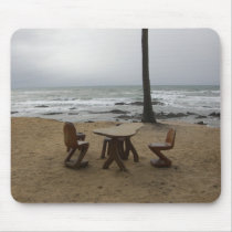 Chairs by the Ocean Mousepad