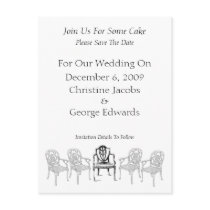 Chairs Collection Save The Date postcards by allweddingproducts Chairs Collection Save The Date postcards