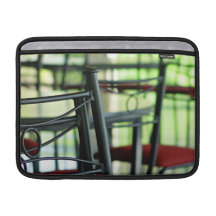 Chairs in abstract MacBook sleeve