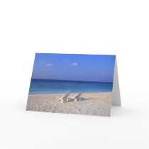 Chairs on the beach - customizable cards by Ceyzpurplestang Chairs on the beach - customizable cards