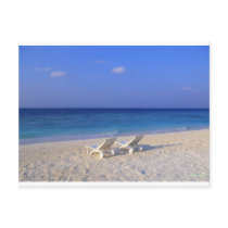 Chairs on the beach - customizable postcard