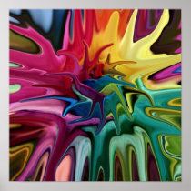 Chakra Balance Bright Colourful Abstract Poster