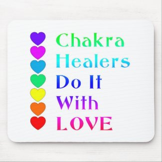 Chakra Healers Do It With Love in Rainbow Colors Mousepads