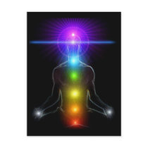 CHAKRA LIGHTS postcards by TopTees CHAKRA LIGHTS postcards