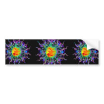 Chakra Sun Bumper Sticker bumper stickers by Jaenne Chakra Sun Bumper Sticker bumper stickers