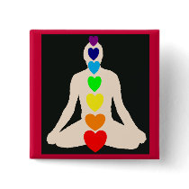 Chakra Yoga Lotus Position Gifts buttons