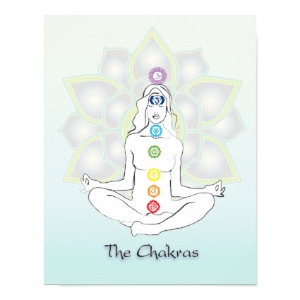 Sitting meditation Chakras poster print