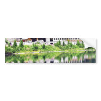 Chalet On Bank Of Poprad Tarn. Nice Reflection In bumper stickers by lifesphere Chalet On Bank Of Poprad Tarn. Nice Reflection In bumper stickers