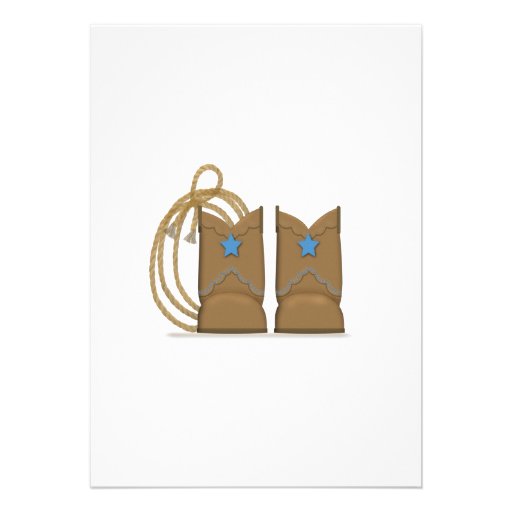 Chalk board Cowboy Baby Invitation