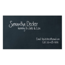 "Chalk Board" Customizable Mommy Calling Card Business Card Templates