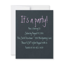 "Chalk Board" Customizable Party Invitation