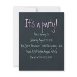 "Chalk Board" Customizable Party Invitation
