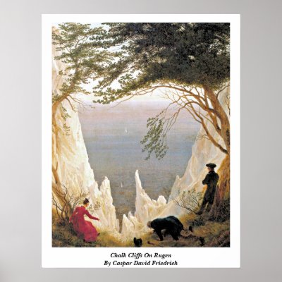 Chalk Cliffs On Rugen By Caspar David Friedrich Poster