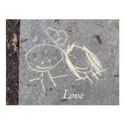 Chalk Drawing Postcard